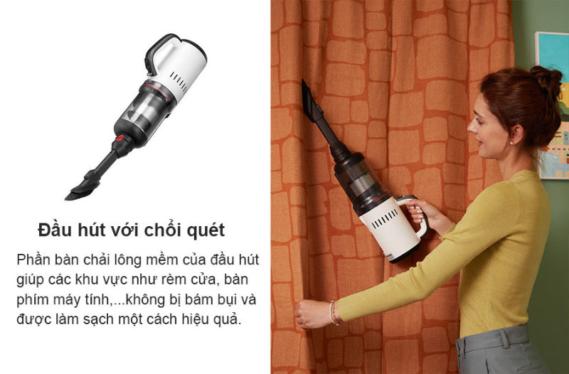 Đầu hút với chổi quét bụi