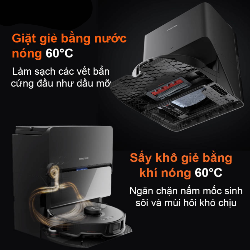 Giặt khăn lau nhà bằng nước nóng 60°C