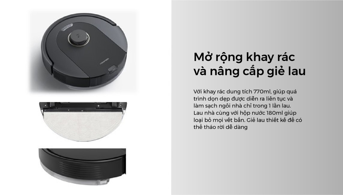 Công năng hút bụi lau sàn 2 trong 1