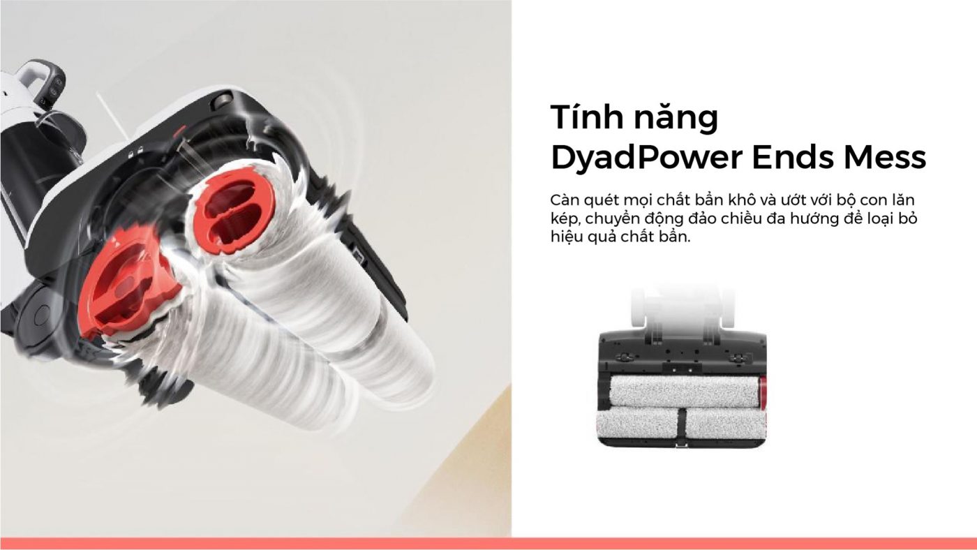 Hệ thống làm sạch với 2 con lăn xoay ngược chiều