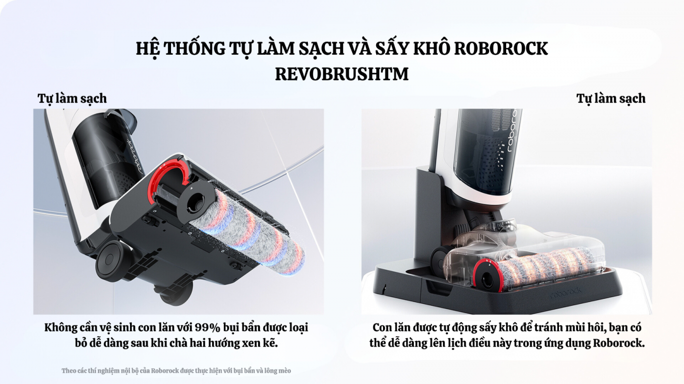 Hệ thống tự làm sạch và sấy khô RevoBrush
