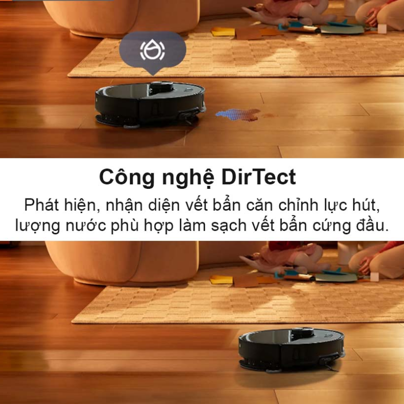 Công nghệ DirTect nhận biết bụi bẩn