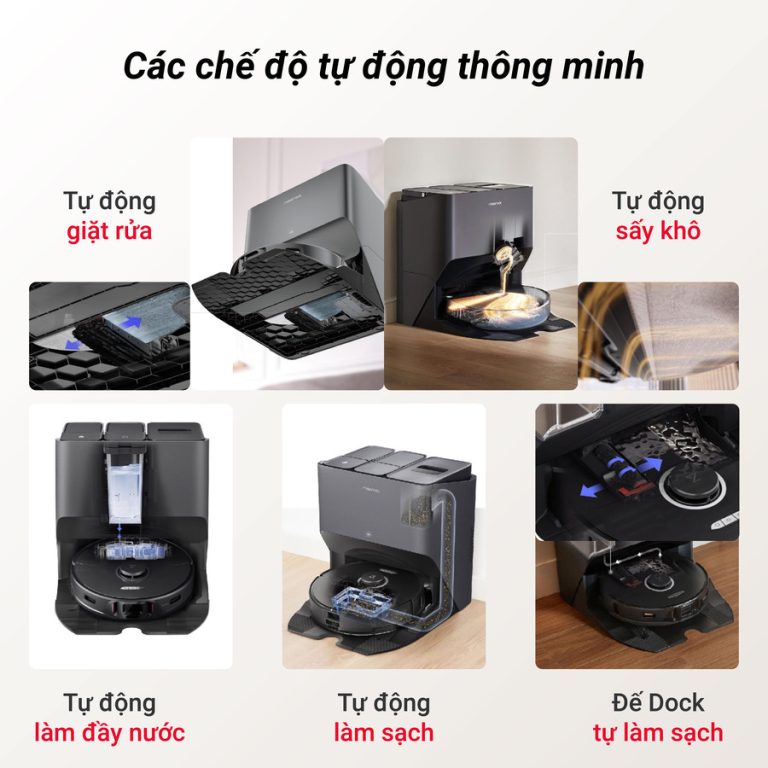 Dock sạc tự làm sạch