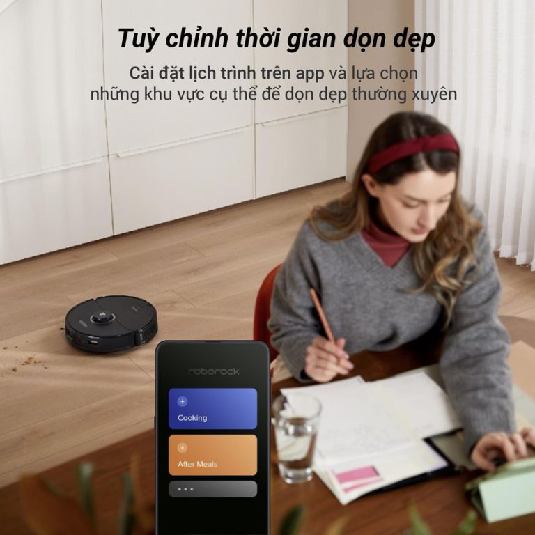 Điều khiển qua app Roborock và trợ lý giọng nói thông minh Rocky