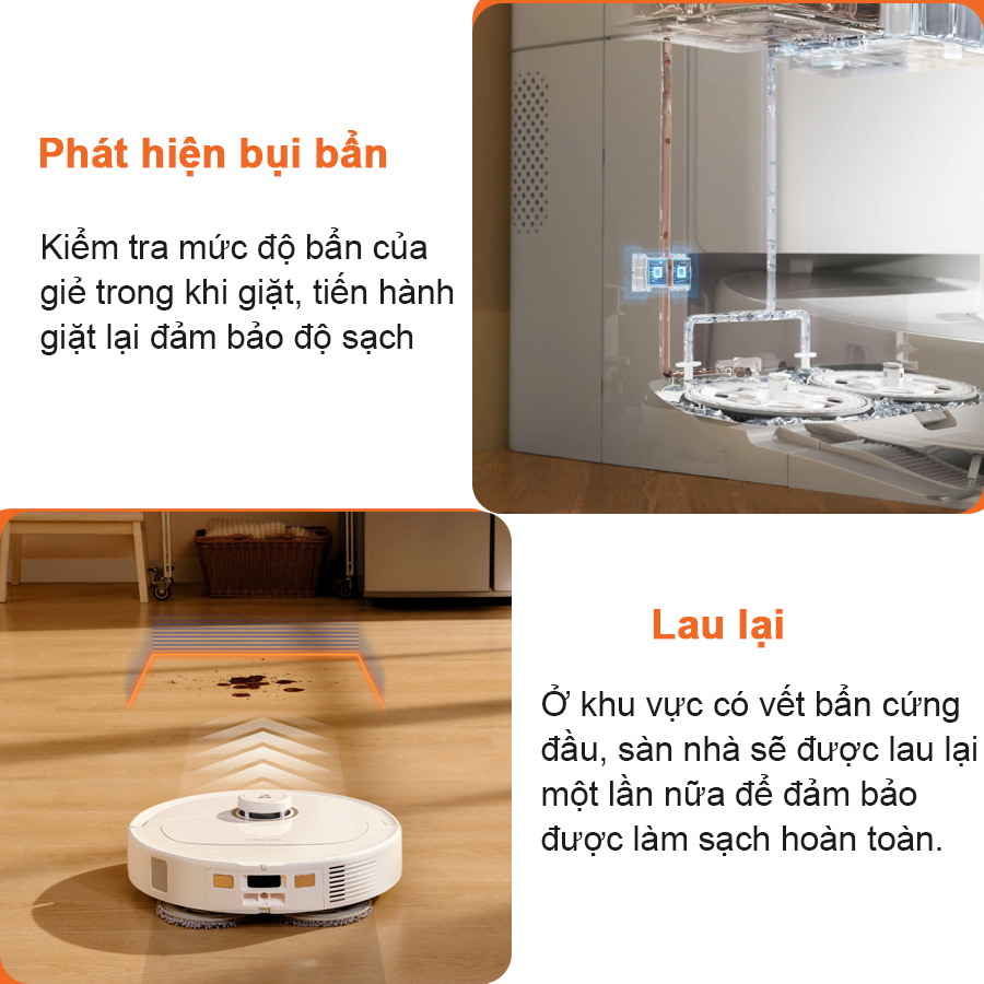 Roborock Q Revo MaxV phát hiện bụi bẩn thông minh