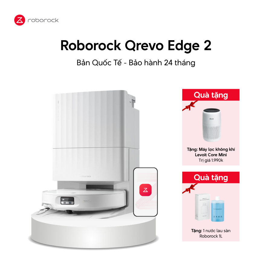 Robot hút bụi lau nhà Roborock Qrevo Edge 2 - Bản Quốc Tế
