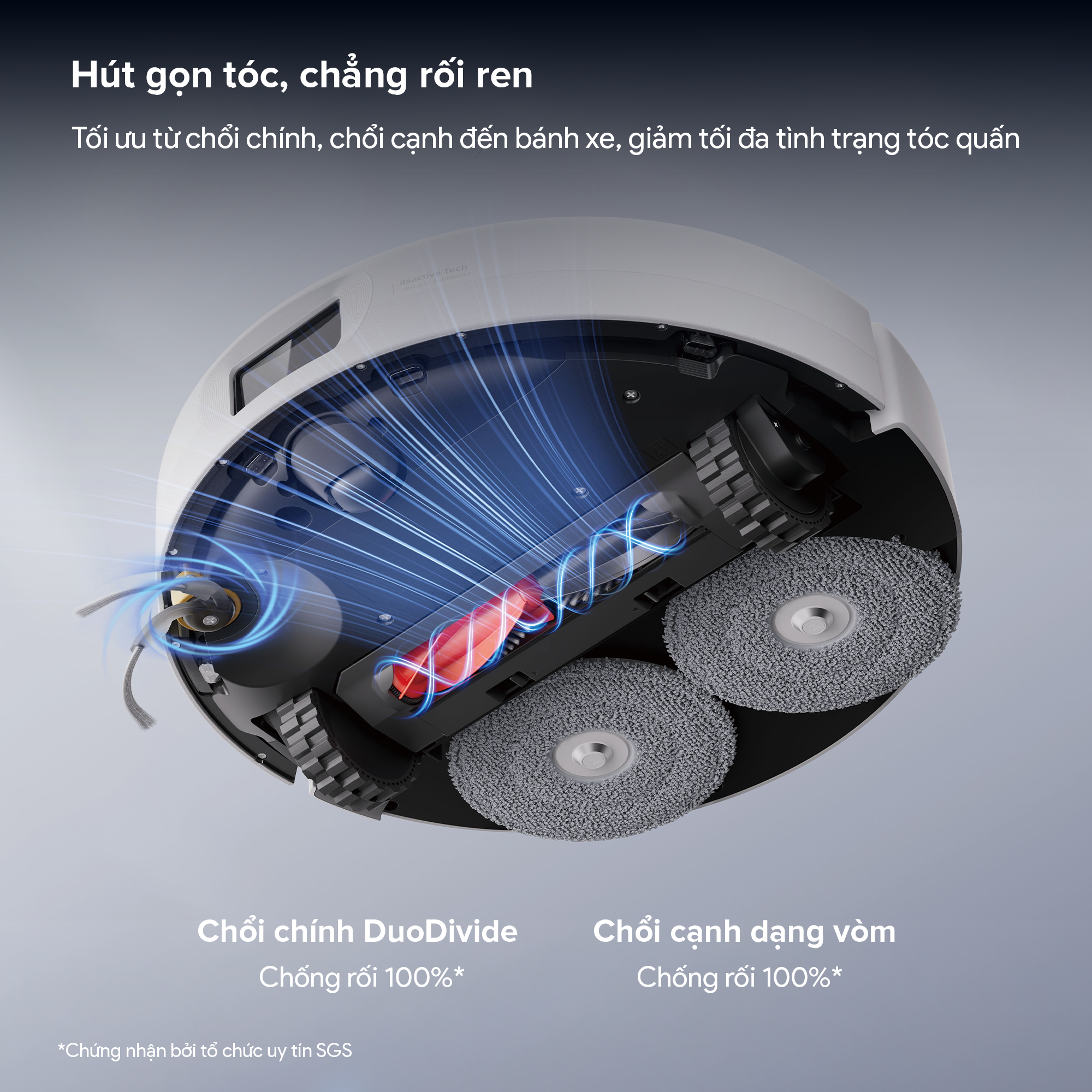 Roborock Qrevo 2 Pro chống tóc rối