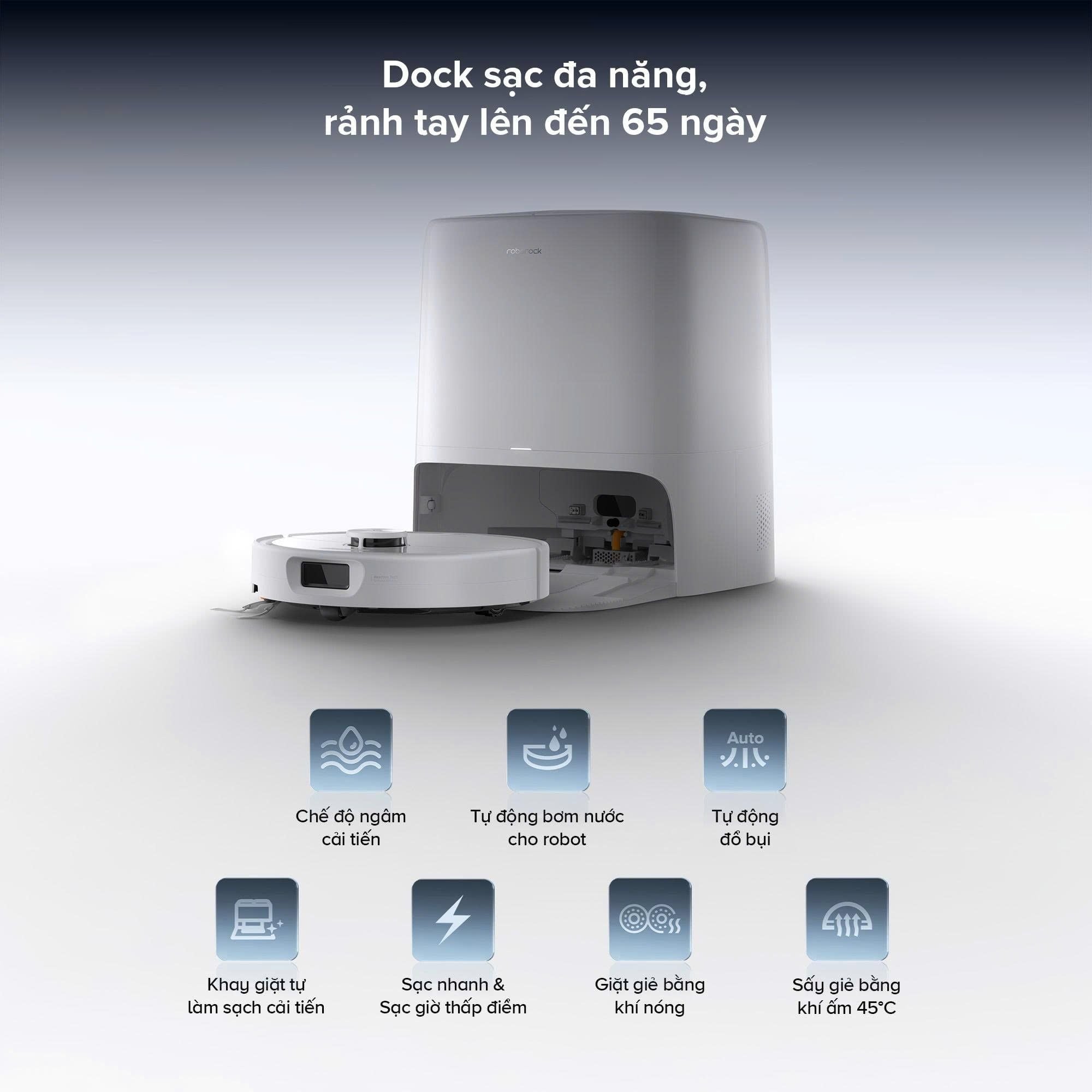 Roborock Qrevo 2 Pro dock sạc đa năng
