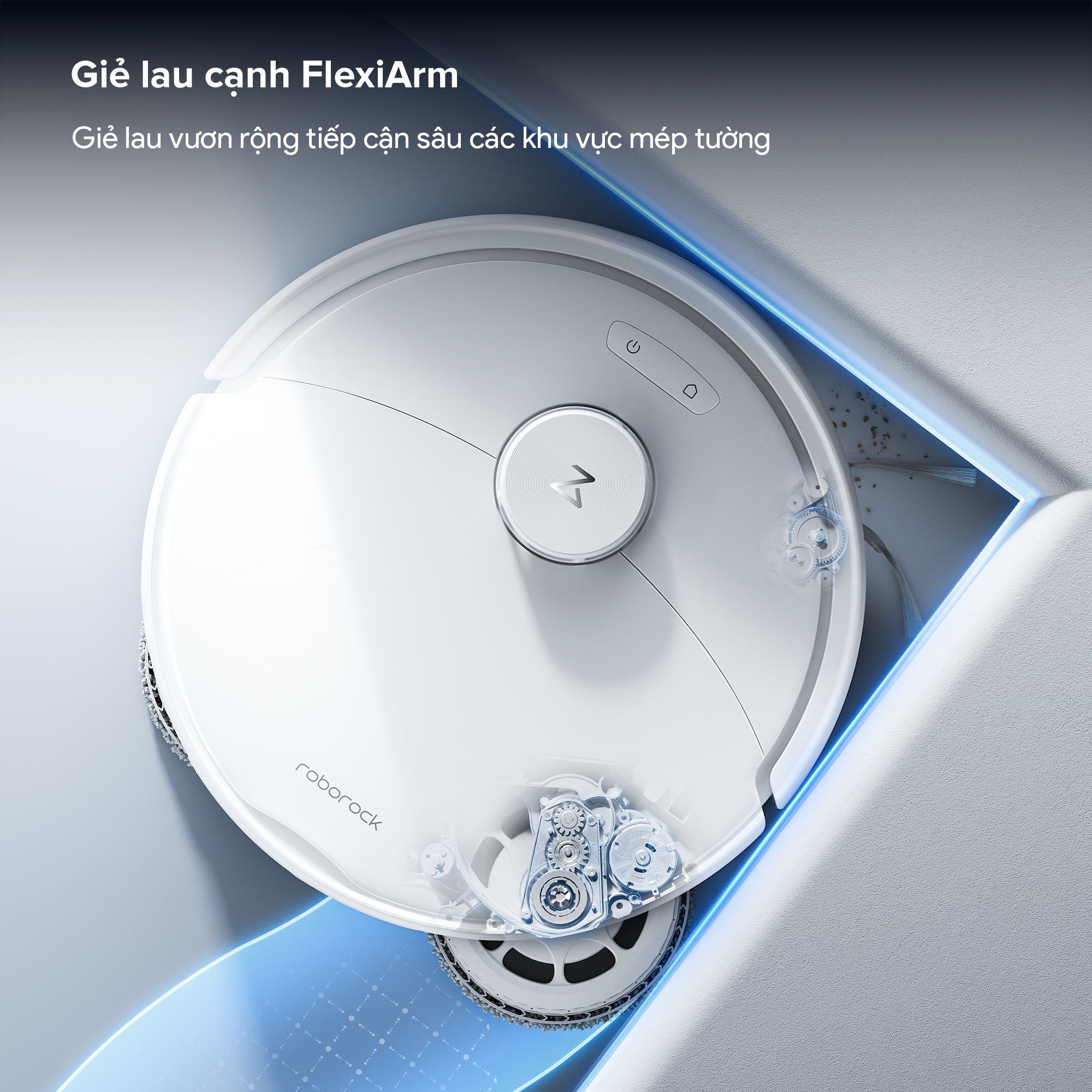 Roborock Qrevo 2 Pro giẻ lau cạnh flexiarm