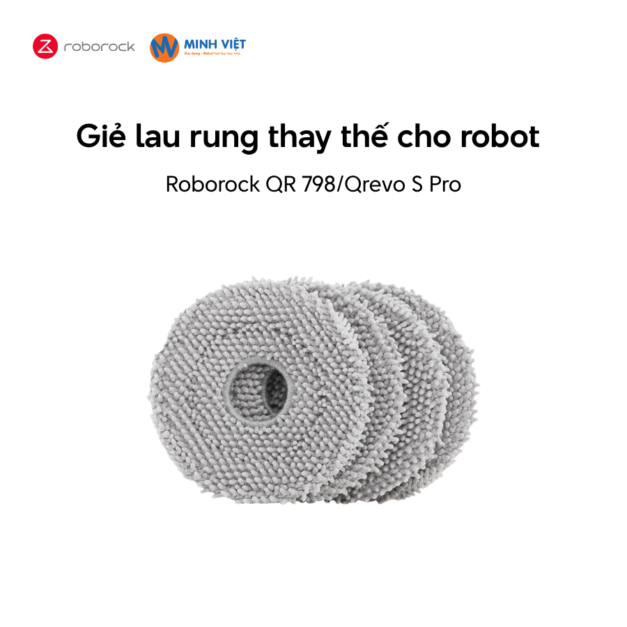 Giẻ lau xoay thay thế cho Roborock QR798/ Qrevo S Pro – Chính hãng