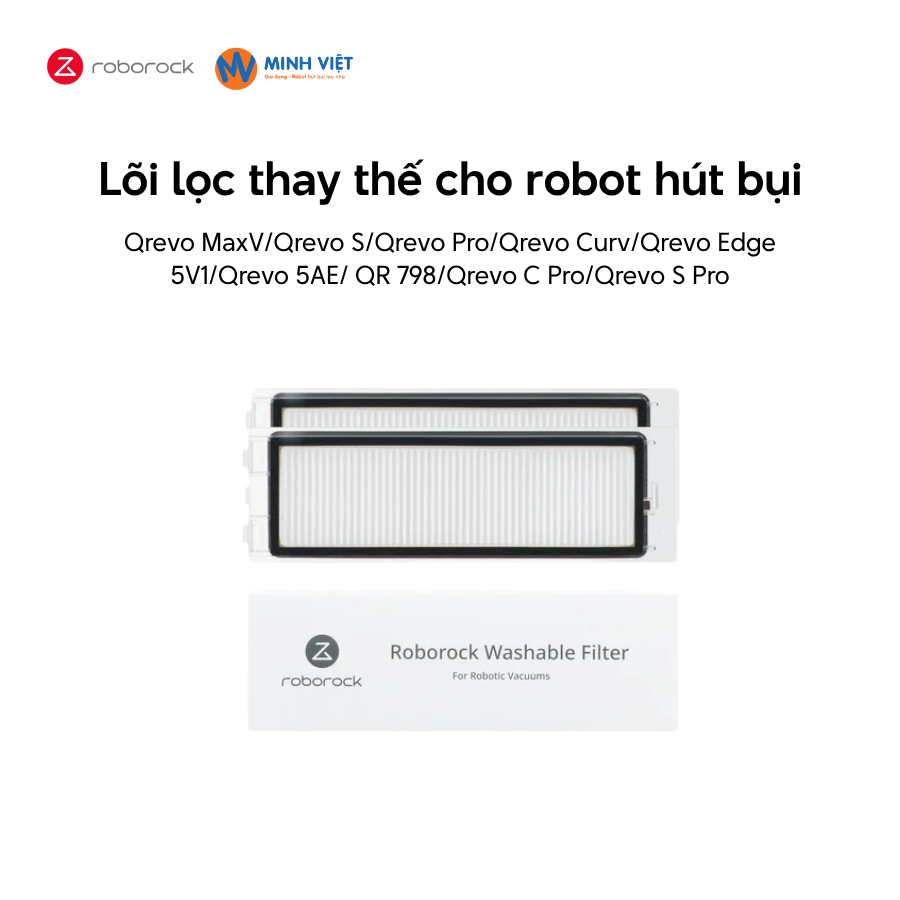 Tấm lọc thay thế cho Roborock Qrevo Edge 5V1/Qrevo 5AE/ QR 798 - Chính hãng
