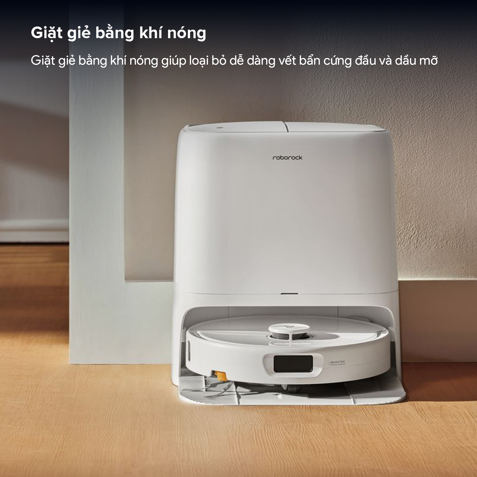Roborock Qrevo 2 Pro giặt giẻ bằng khí nóng