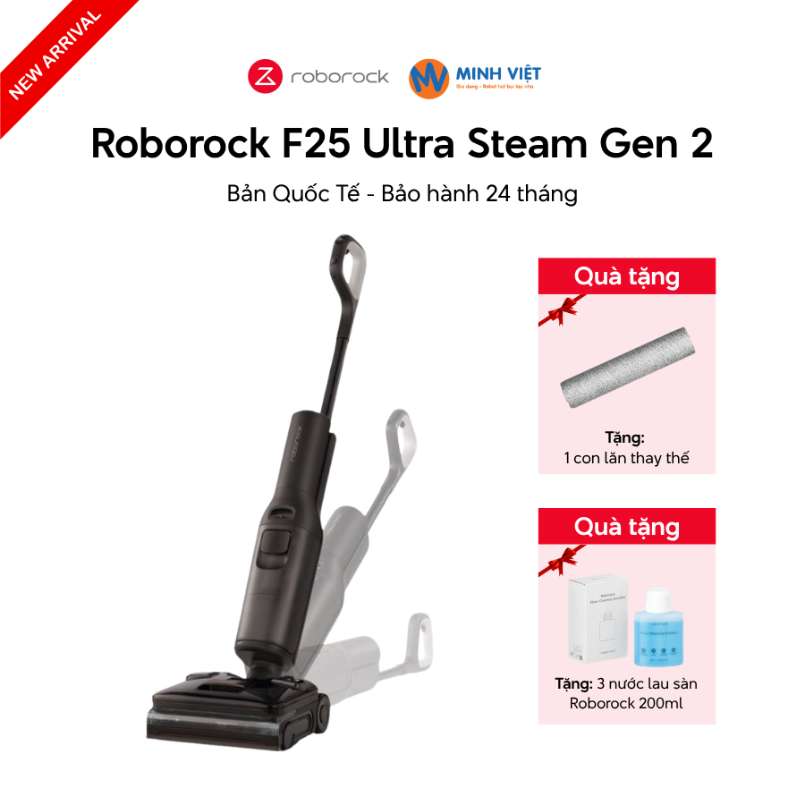 Máy hút bụi lau nhà Roborock F25 Ultra Steam Gen 2 - Quốc Tế